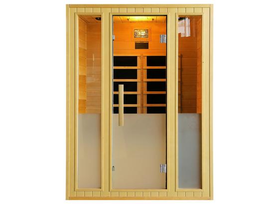 Infrarot Wärmekabine Nordic Nature B/H/T: 140/190/105cm - Naturfarben, MODERN, Glas/Holz (140/190/105cm)