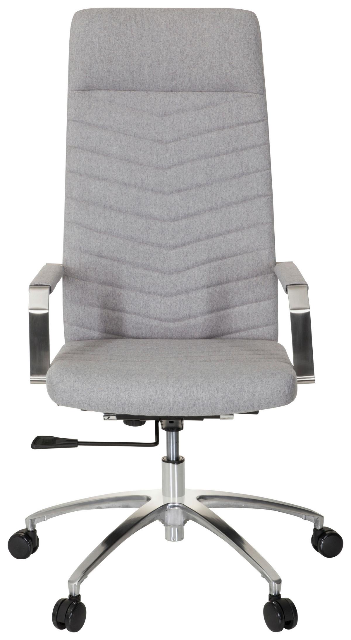 Drehstuhl Saranto Plus Hellgrau - Chromfarben/Hellgrau, MODERN, Kunststoff/Textil (56/131/67cm) - MID.YOU