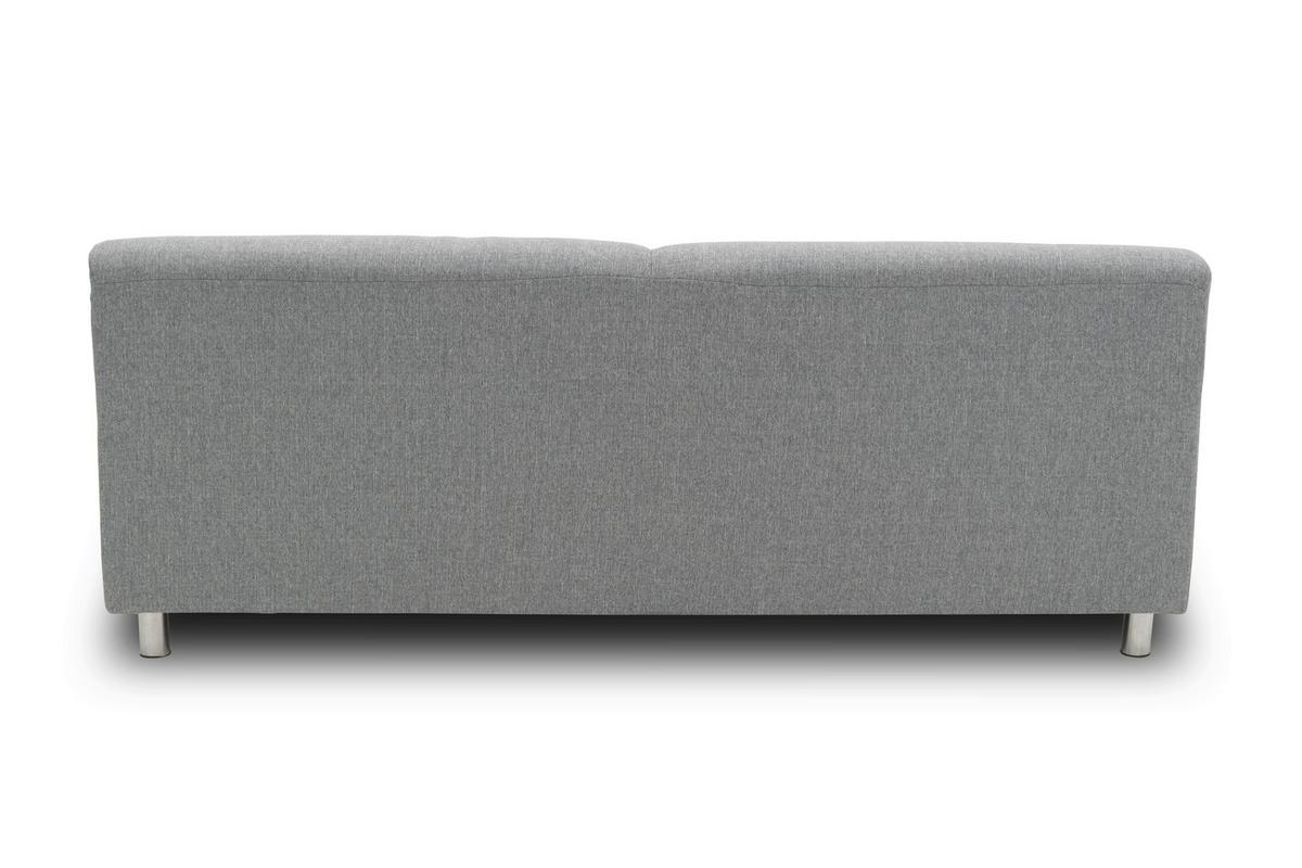 3-sitzer-sofa Jamie Rücken Echt Silberfarben Webstoff - Chromfarben/Silberfarben, KONVENTIONELL, Textil (190/72/80cm) - MID.YOU