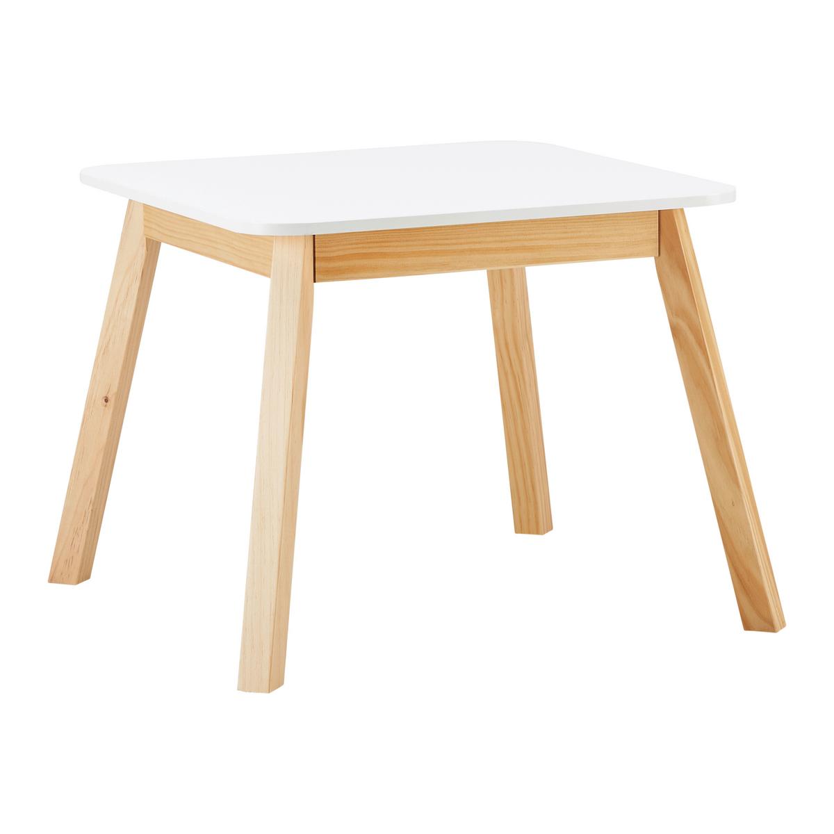 Dětská sedací souprava PINO bílá - bílá/barvy borovice, Moderní, dřevo (55/45/55cm) - Bessagi Kids