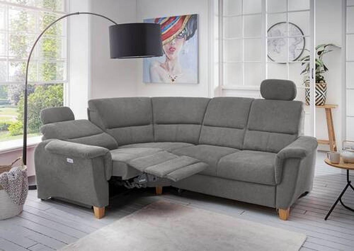 Ecksofa Parole Dunkelgrau S:186/237 cm - Wildeiche/Dunkelgrau, KONVENTIONELL, Textil (186/237cm) - Livetastic