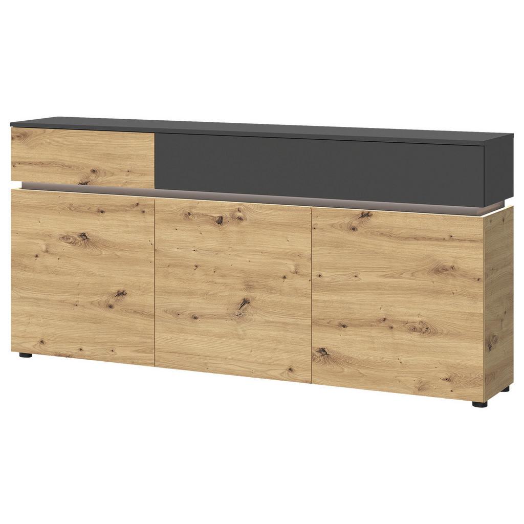 Sideboard Luci Grau Eiche Artisan/Grau B: 180,5 cm