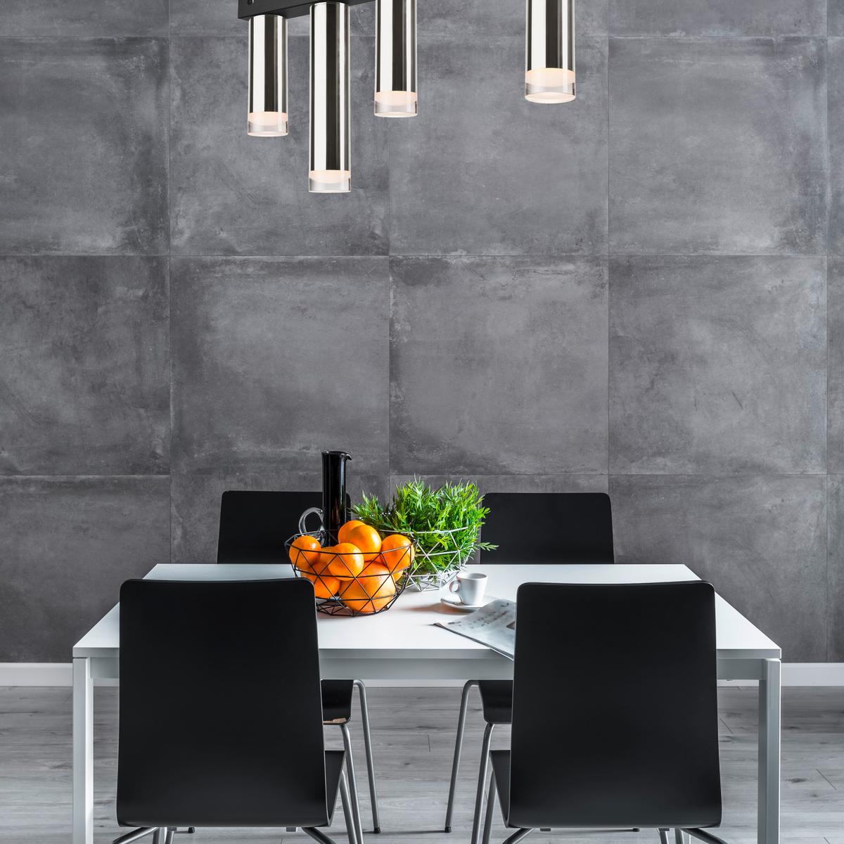 Deckenleuchte 39725 Diego - Chromfarben, Design, Metall (32/6/60cm)