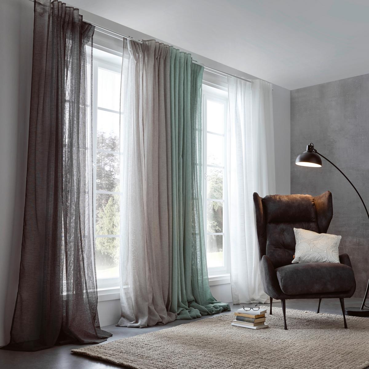 HOTOVÝ ZÁVES Eva, 140/255cm, biela - biela, Romantik / Landhaus, textil (140/255cm) - Premium Living