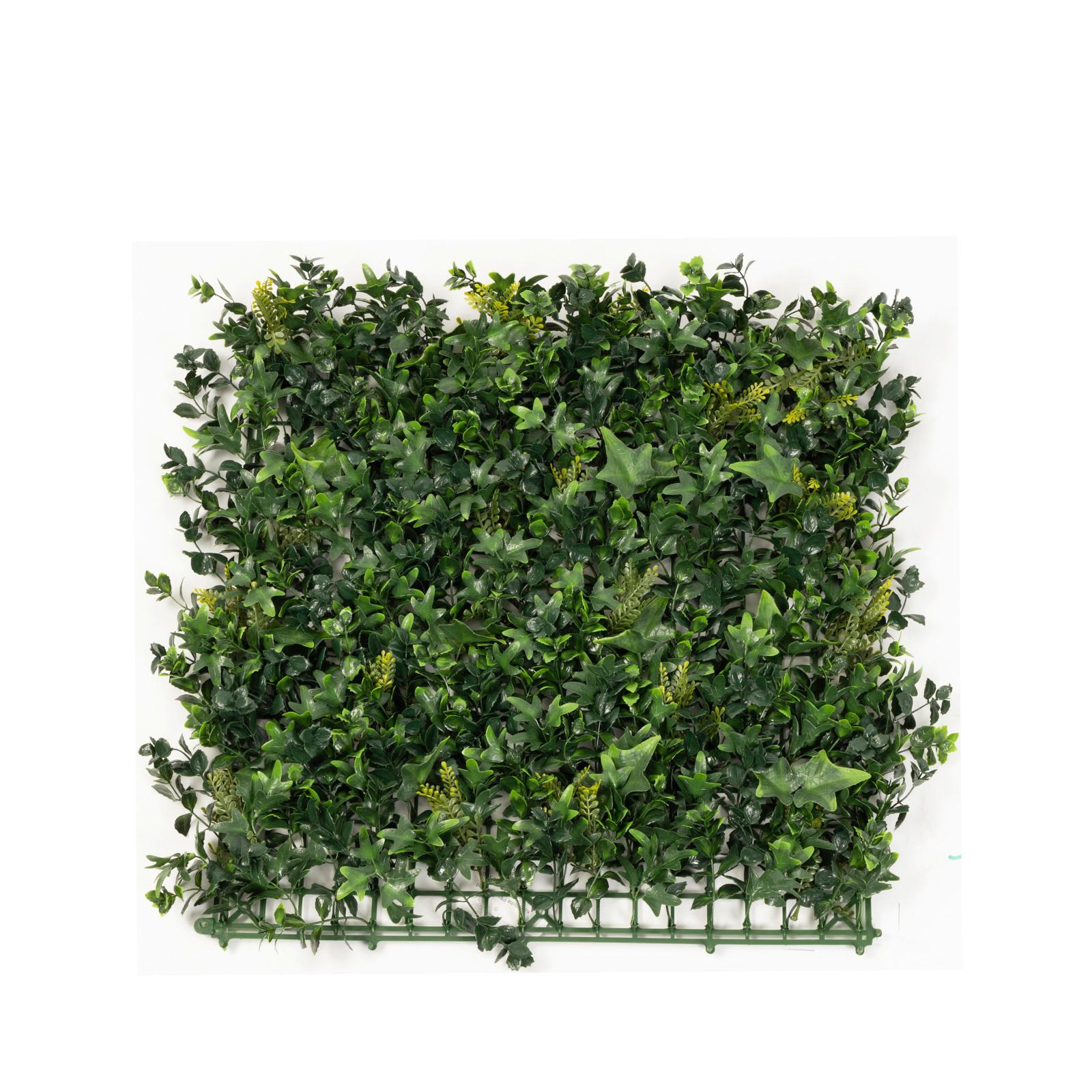 Wandverkleidung Kunstpflanze - Jadegrün/Hellgrün, Trend, Kunststoff (50/50cm) - Floordirekt