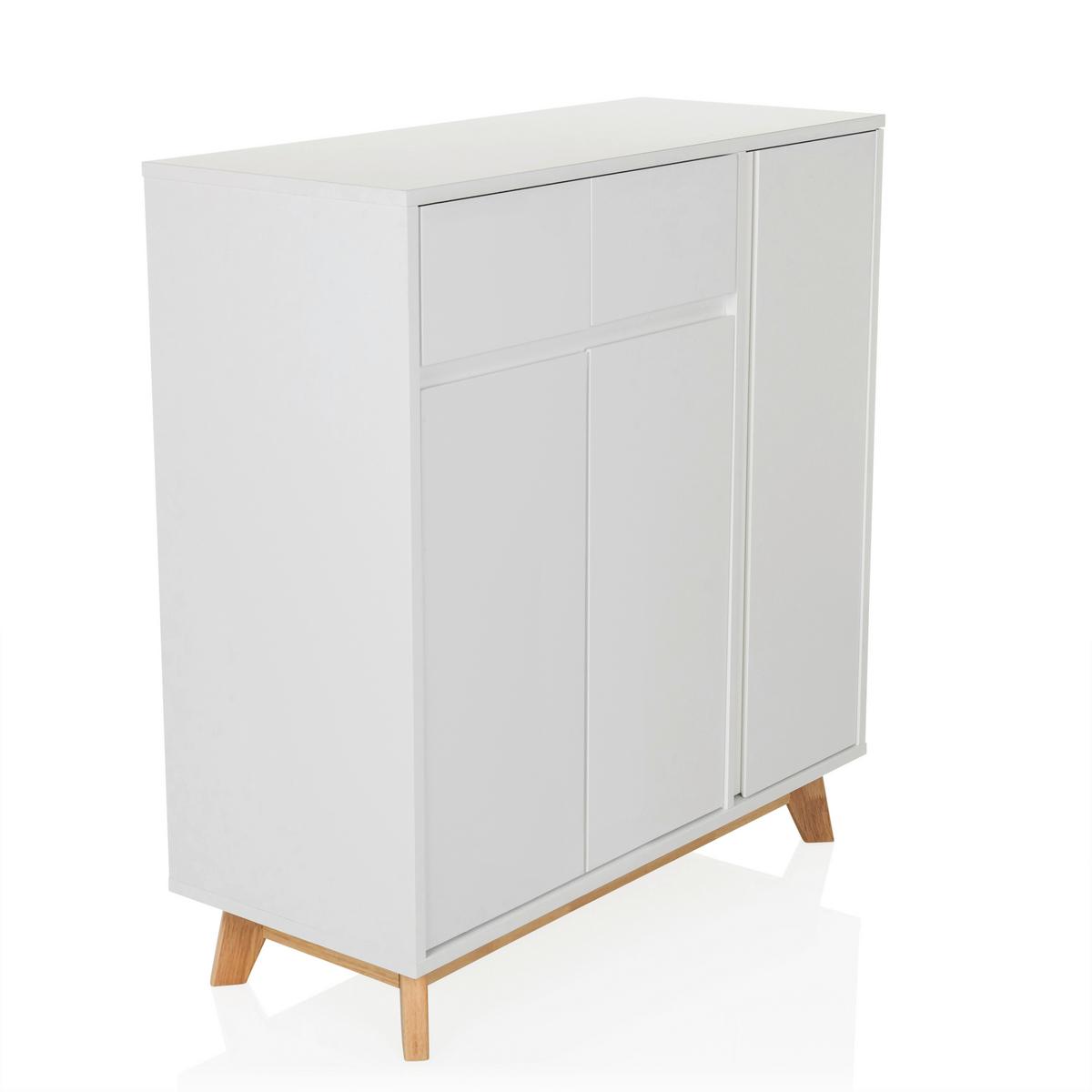 Kommode Estha Weiß B: 80 cm - Weiß, MODERN, Holzwerkstoff (80/85/34cm) - MID.YOU