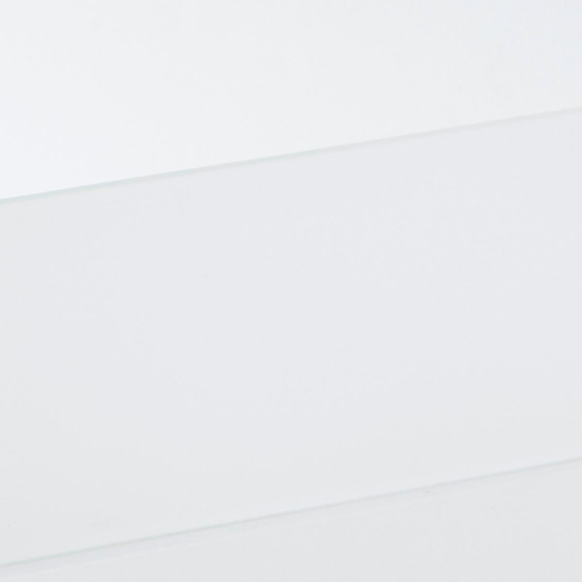 Schublade Unit Weiß B: 42,4 cm mit Glasvorderstück - Weiß, MODERN, Glas/Holzwerkstoff (42,4/12/45cm) - Ondega