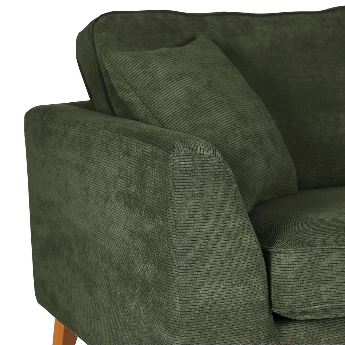 Bigsofa Rimini, Grün B: 240 cm - Buchefarben/Grün, Design, Textil (240/63/90cm) - MID.YOU