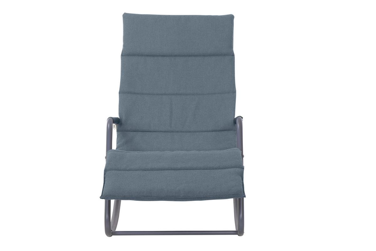 Schaukelliege Metall/Kunststoff/Textil - Blaugrau, KONVENTIONELL, Kunststoff/Textil (57/81/143cm) - Siena Garden