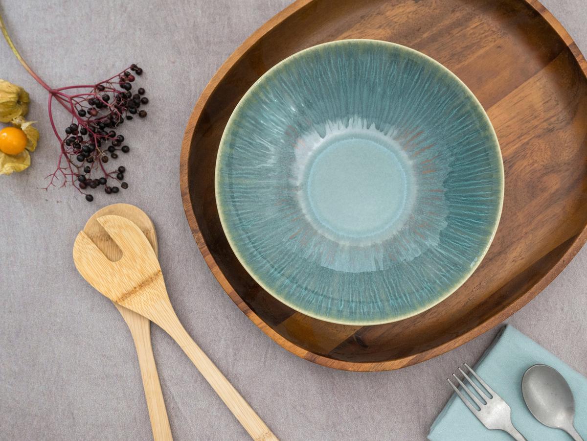Schüsselset Sea Breeze 2--teilig, Grün - Grün, Design, Keramik - Creatable