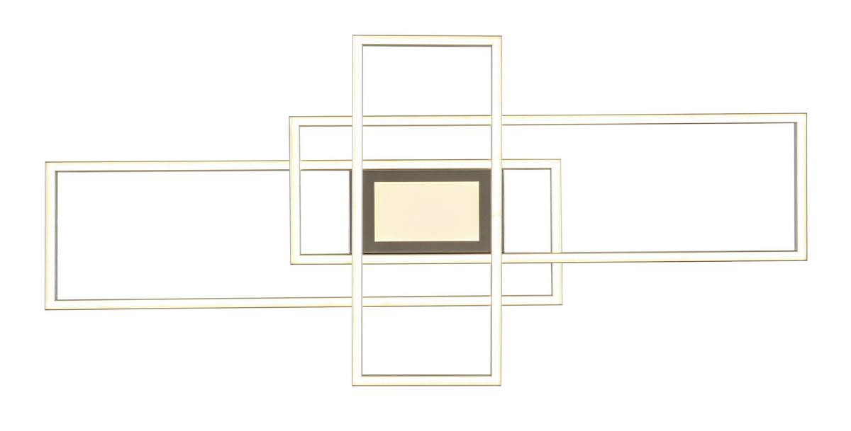LED-Deckenleuchte Christina - Alufarben/Weiß, Basics, Kunststoff/Metall (45,8/100/6,4cm) - Luca Bessoni