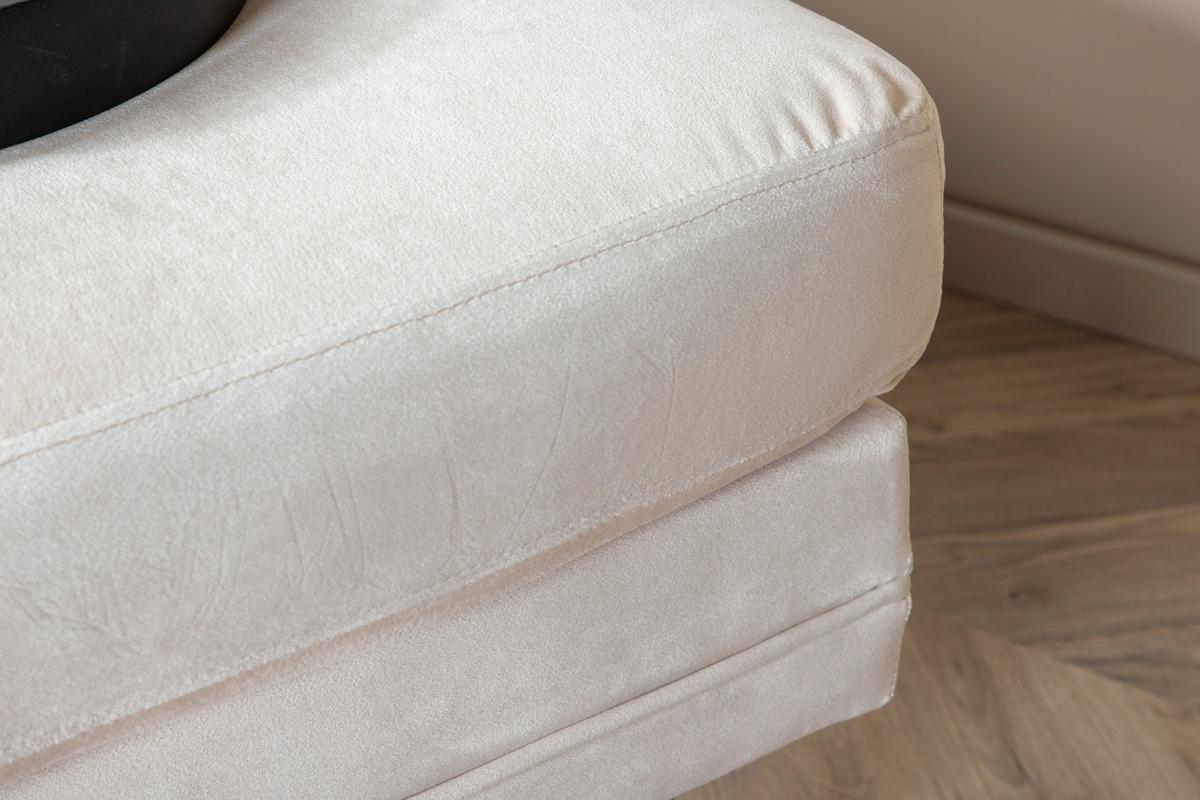 Hocker Boom - Beige/Goldfarben, Design, Kunststoff/Textil (90/49/70cm) - Livetastic