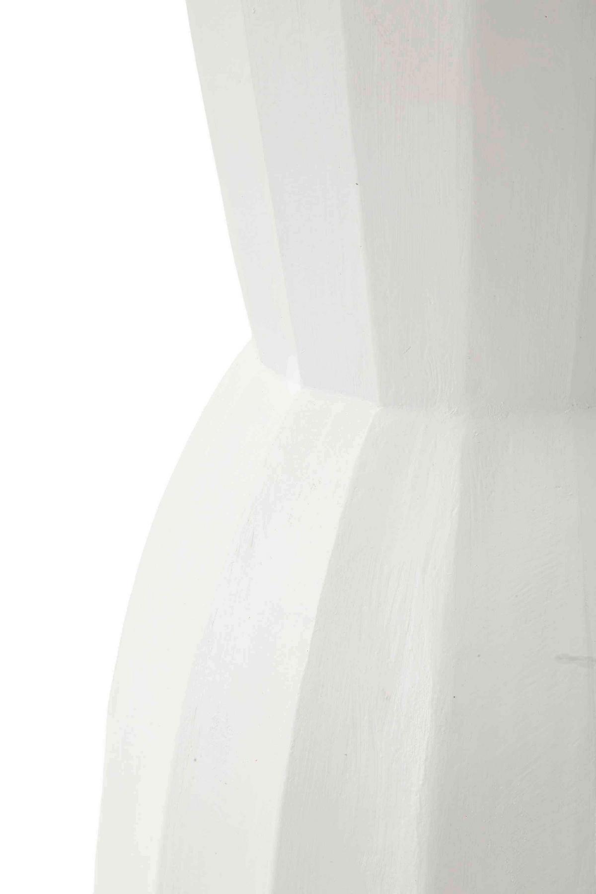 Vase Glint Weiß B: 24,5 cm - Weiß, Basics, Metall (24,5/41/24cm)