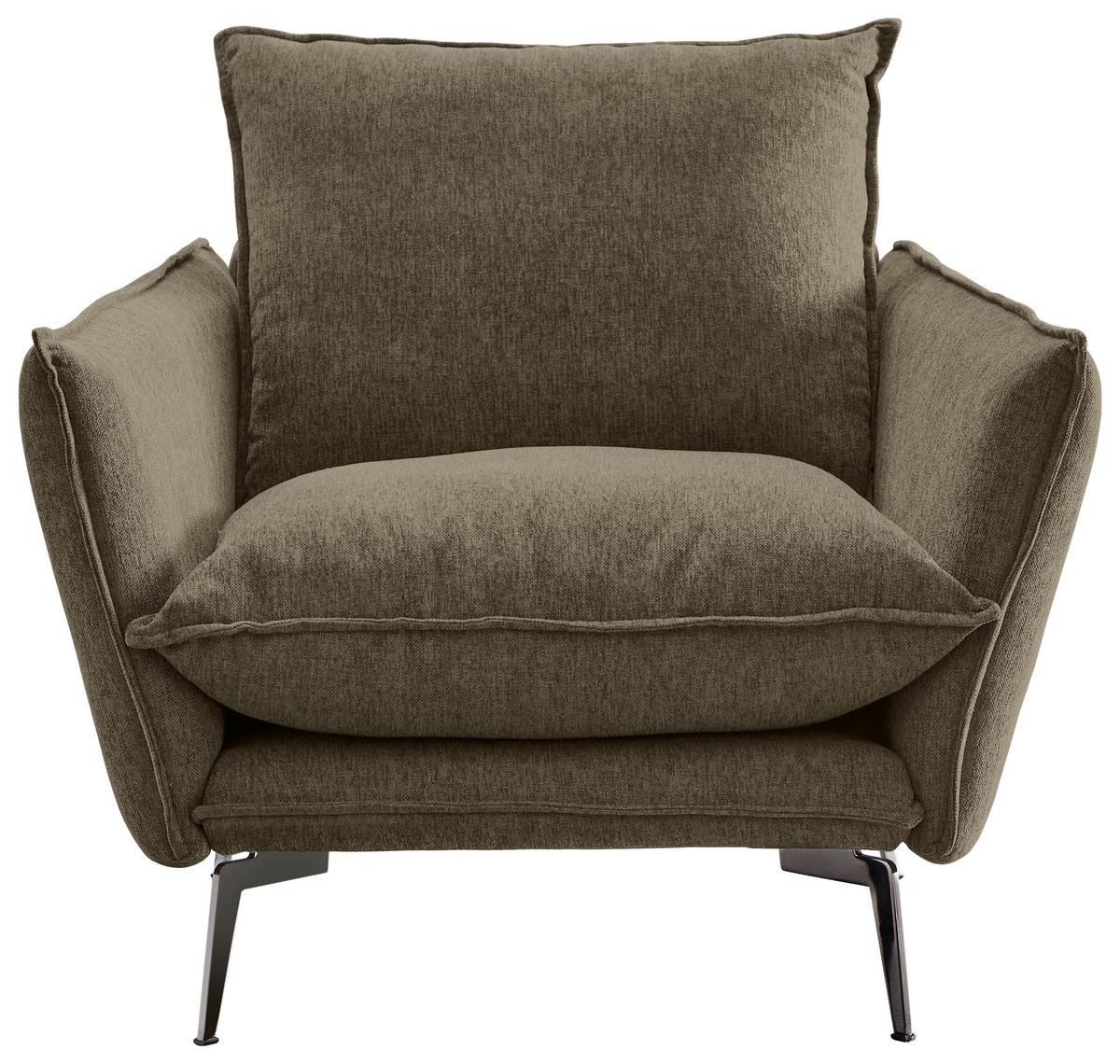 Sessel Skye Braun B: 96 Cm - Schwarz/Braun, Design, Textil (96/84/100cm) - Livetastic
