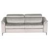 Schlafsofa Pafos Hellgrau B: 203 cm - Chromfarben/Hellgrau, Design, Textil (203/77-98/103cm) - MID.YOU