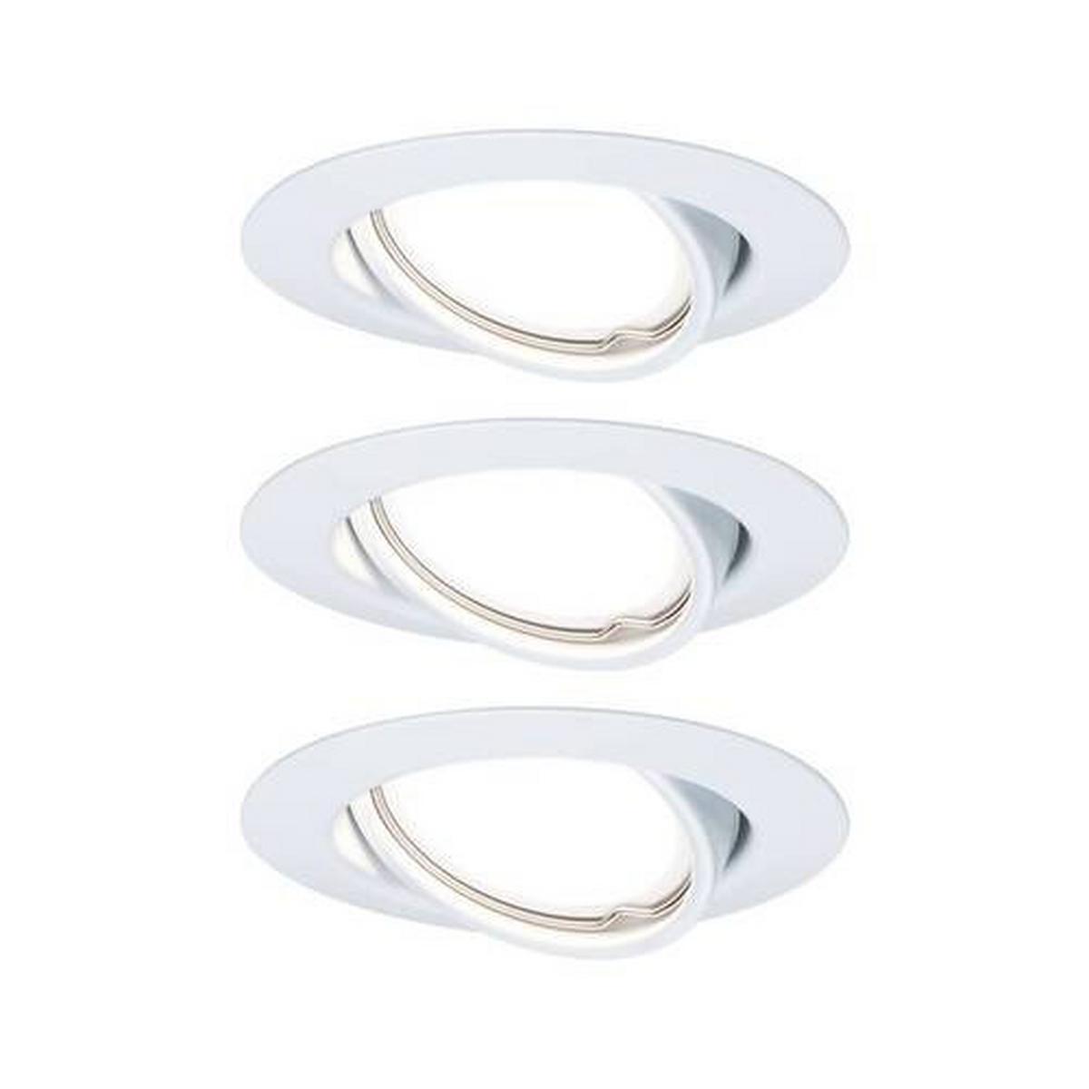 Einbauspot Ø 9 cm Weiß 3-teilig Kippbar - Design (9cm) - Paulmann