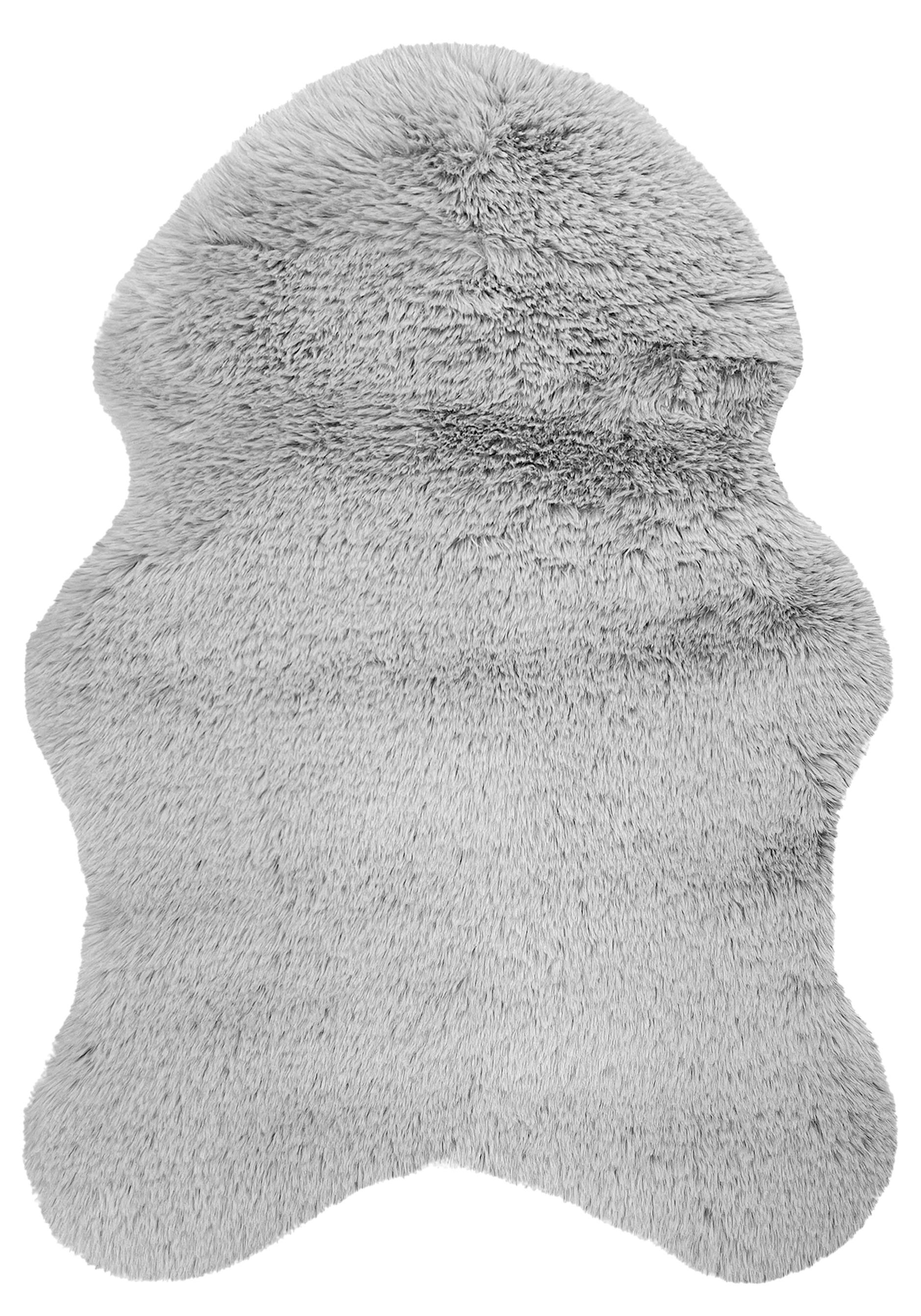 Teppich Vorleger Schaffell- Optik Nairobi 40x57 cm - Dunkelgrau/Beige, ROMANTIK / LANDHAUS, Textil (40/57cm) - James Wood