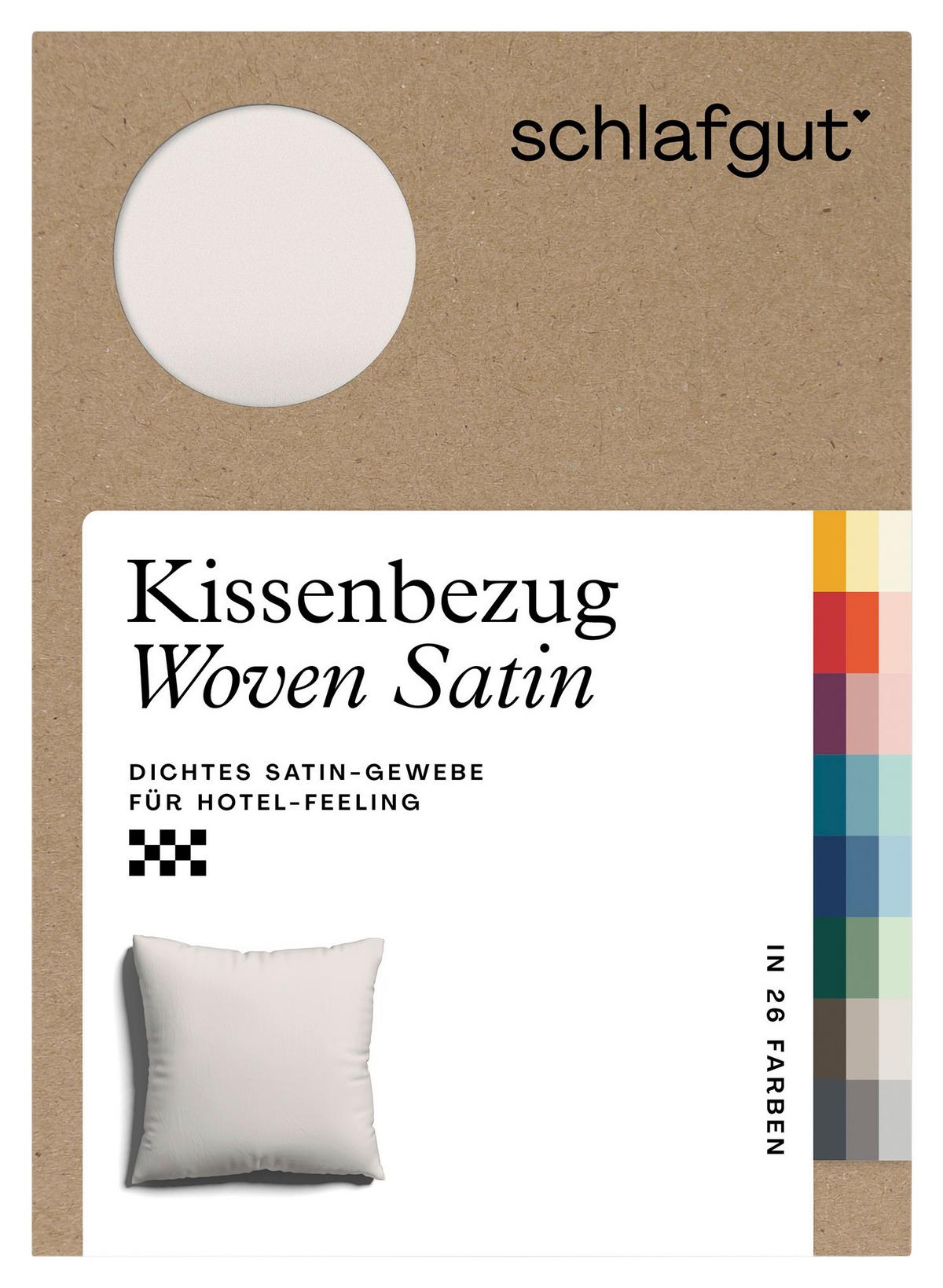 Kissenhülle Woven Satin - Beige, Basics, Textil (40/40cm) - Schlafgut