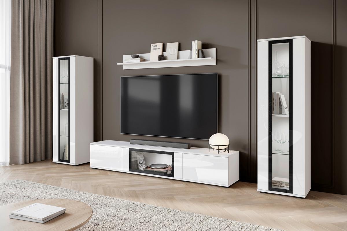 OBÝVACIA STENA CARO - čierna/biela, Trend, kompozitné drevo/plast (262/141,9/33cm) - Livetastic