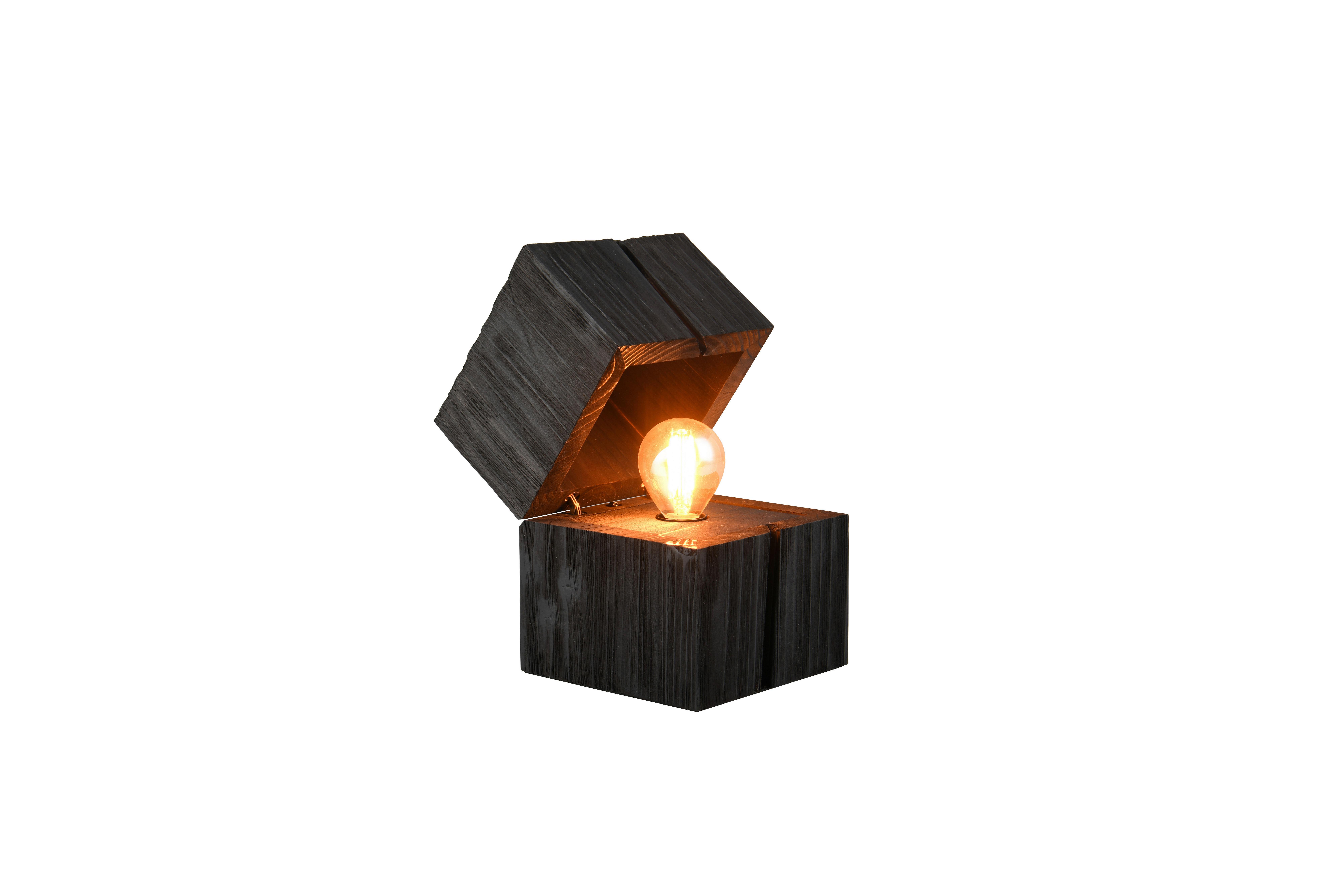 Tischleuchte 514110102 Treasure - Schwarz, Trend, Holz (12/12/16cm) - Trio Leuchten