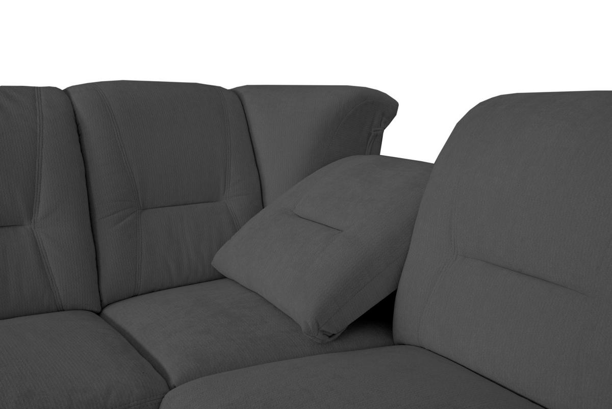 ECKSCHLAFSOFA Rafael, Graphit S: 279x224cm - Beige/Schwarz, Trend, Textil (279/224cm)