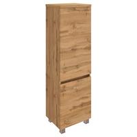 Midischrank Pienza B: 40 cm Eiche Wotan Dekor - Silberfarben/Eiche Wotan, MODERN, Holzwerkstoff (40/133/35cm) - Held