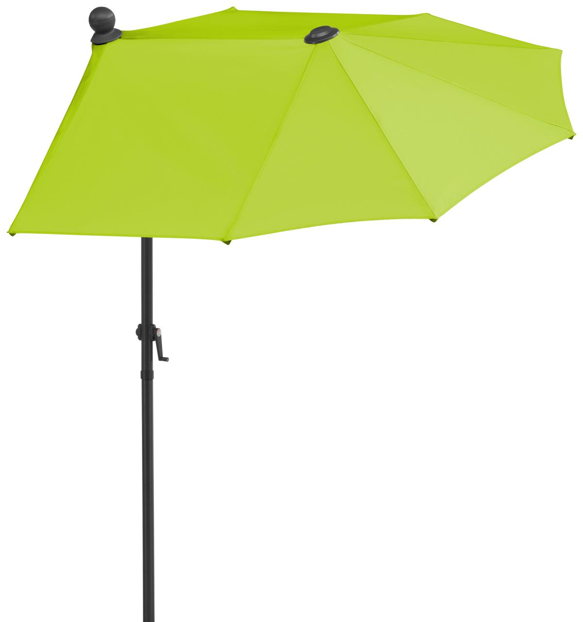 Ampelschirm Salerno Mezza BxHxT: 150x228x150 cm Apfelgrün - Anthrazit/Grün, Basics, Textil/Metall (150/228/150cm) - Schneider