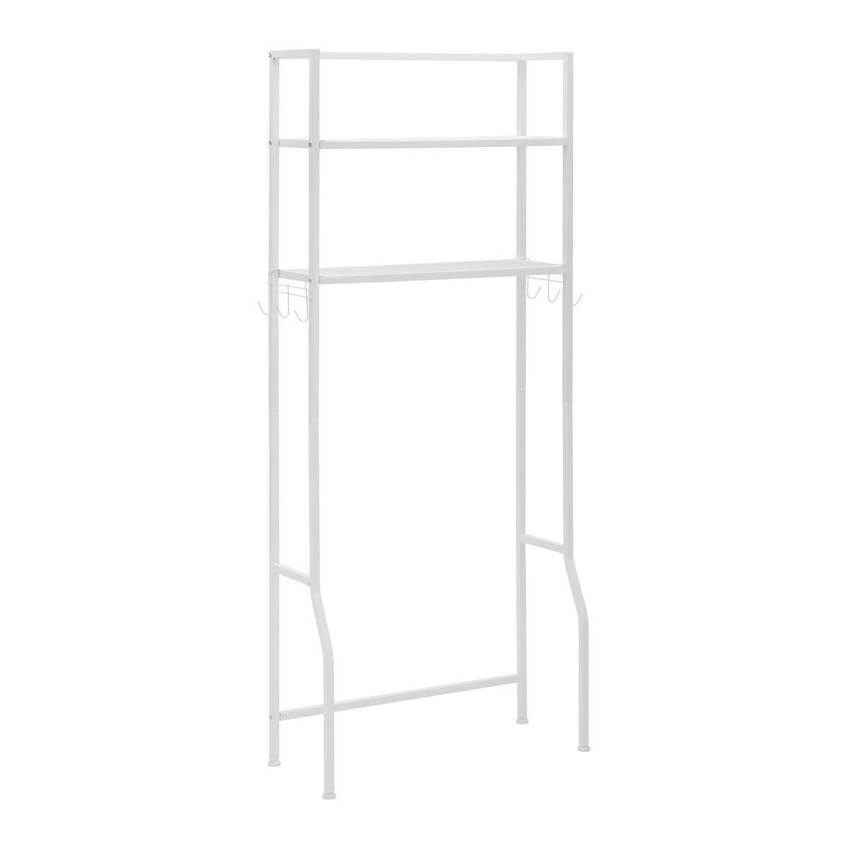 Regál SANDRO biely - biela, Modern, kov (68/160/28cm) - P & B