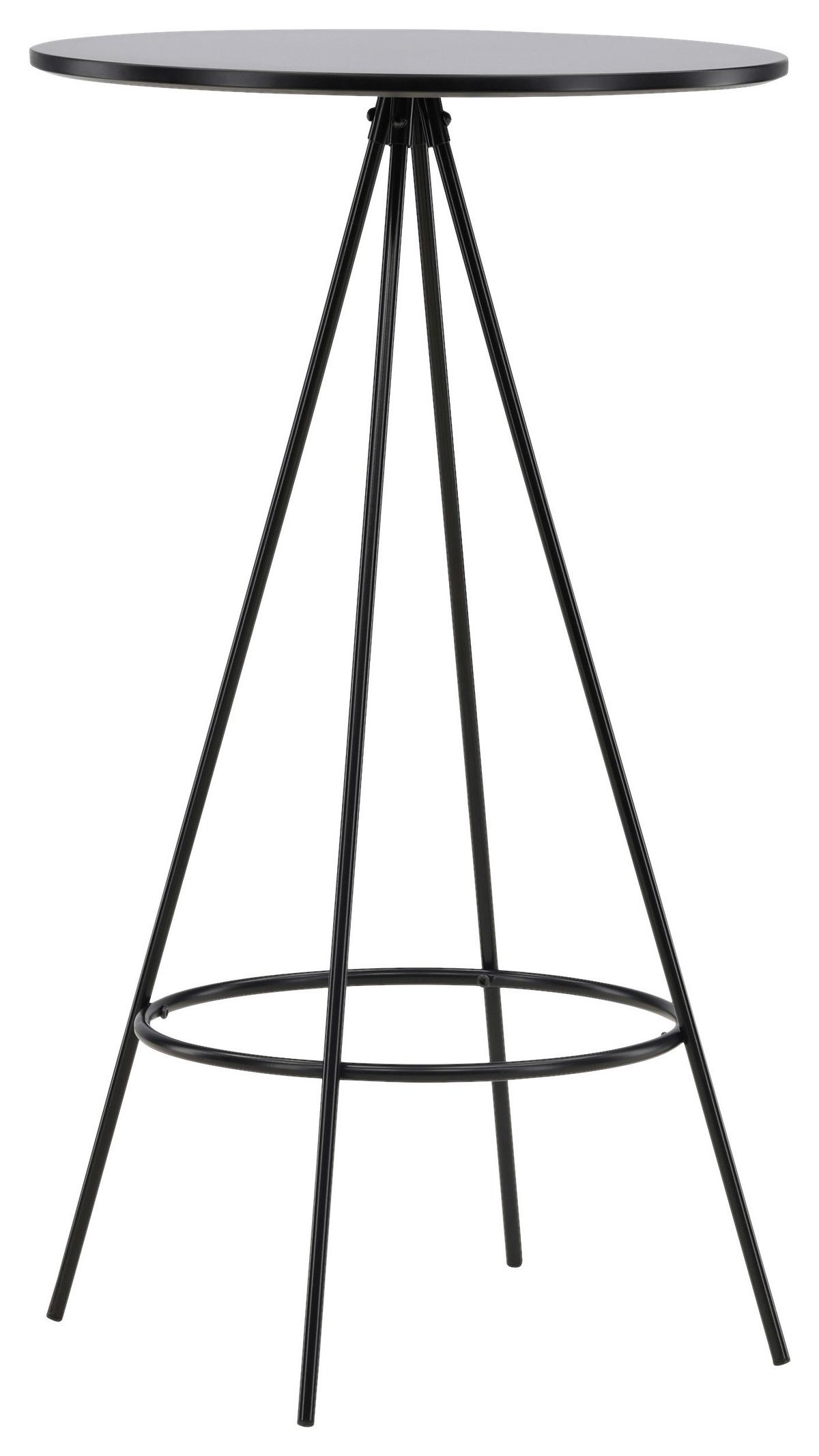 Barhocker Bistro - Schwarz, Design, Holzwerkstoff/Metall (60/105/60cm) - Livetastic
