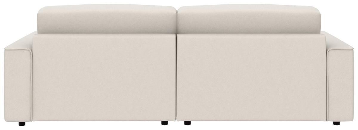 Ecksofa Chance Sandfarben S: 265x164 cm - Sandfarben/Schwarz, MODERN, Textil (265/164cm) - Trendmanufaktur