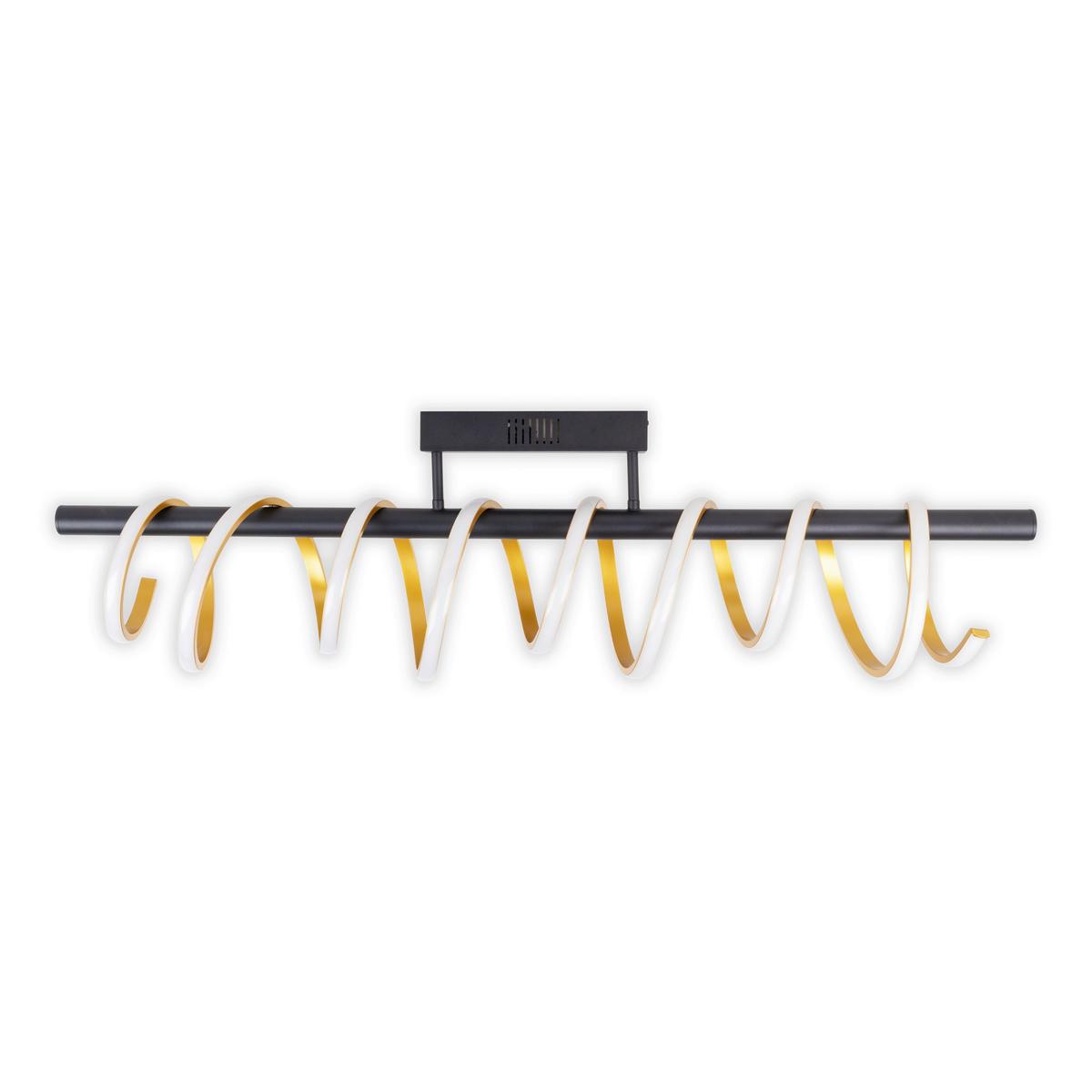 LED-Deckenleuchte 1374358 - Schwarz, Design, Kunststoff/Metall (100/20/27cm) - Näve