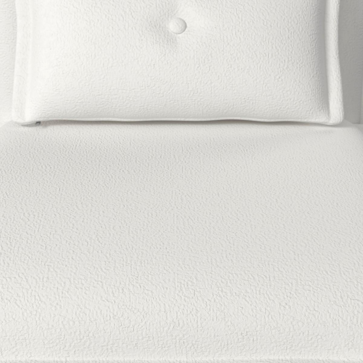 Rozkládací křeslo TAMARA, bílé buklé, max. 120 kg - bílá, Moderní, kov/textil (82/31/69cm) - Bessagi Home