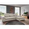 Ecksofa Rigatti, Beige S: 314x184 cm - Chromfarben/Beige, MODERN, Textil (314/184cm) - Livetastic