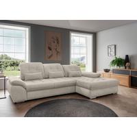 Ecksofa Rigatti, Beige S: 314x184 cm - Chromfarben/Beige, MODERN, Textil (314/184cm) - Livetastic
