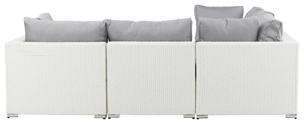 Loungegarnitur Amazon - Hellgrau, KONVENTIONELL, Kunststoff (87/249cm) - Gardenson