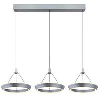 LED-Hängeleuchte 67316-3 - Titanfarben/Opal, Design, Kunststoff/Metall (97,5/30,4/200cm) - Globo