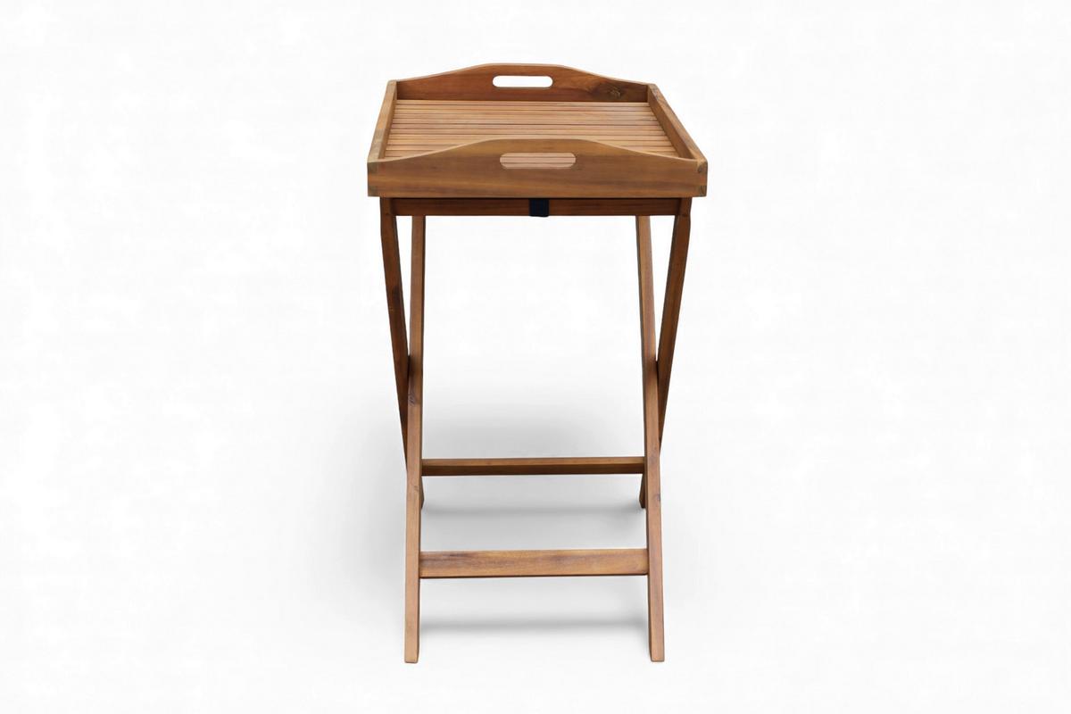 Gartentablett-Tisch, faltbar Akazie 68x44x74 cm - Akaziefarben, Basics, Holz (68/44/74cm)
