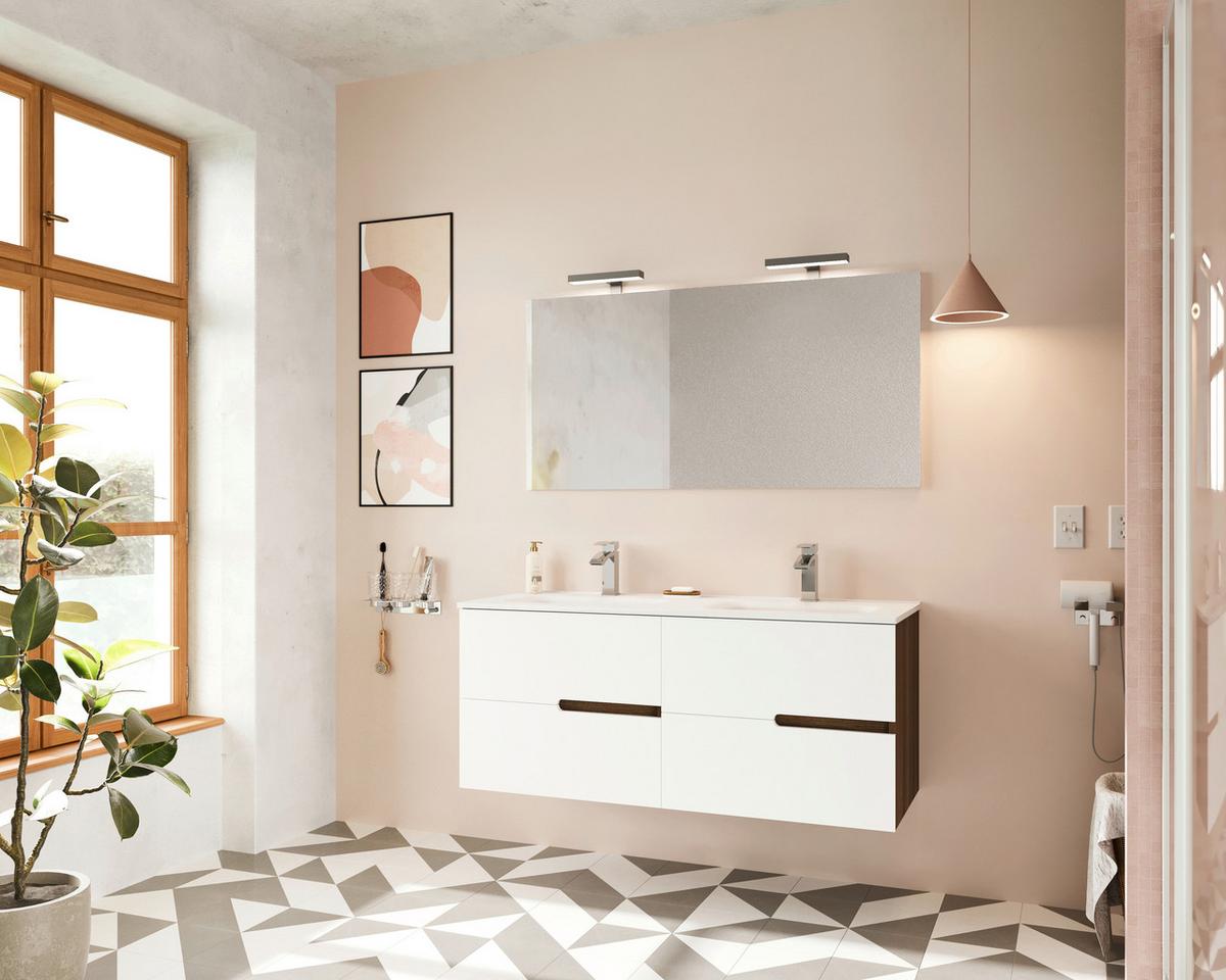 Fürdőszoba Blokk Eva 120cm - diószínű/mokka, Konventionell, faalapú anyag/természetes anyagok (120/51/46cm)