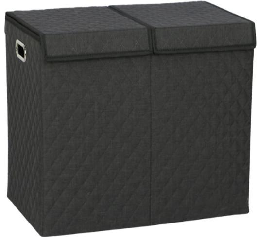 Koš na prádlo OXFORD 2 - černá, Moderní, kov/karton (58/33/41cm) - Mömax