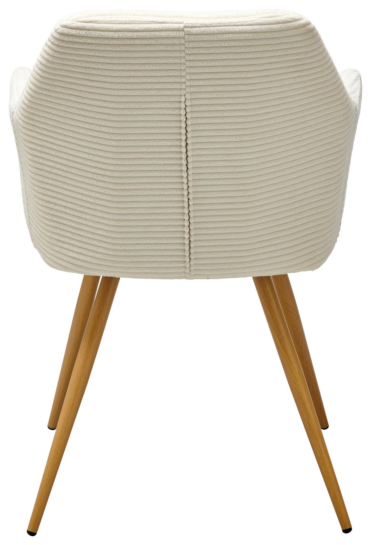 Armlehnstuhl Cardiff - Beige/Naturfarben, LIFESTYLE, Textil/Metall (57/83/62cm) - MID.YOU