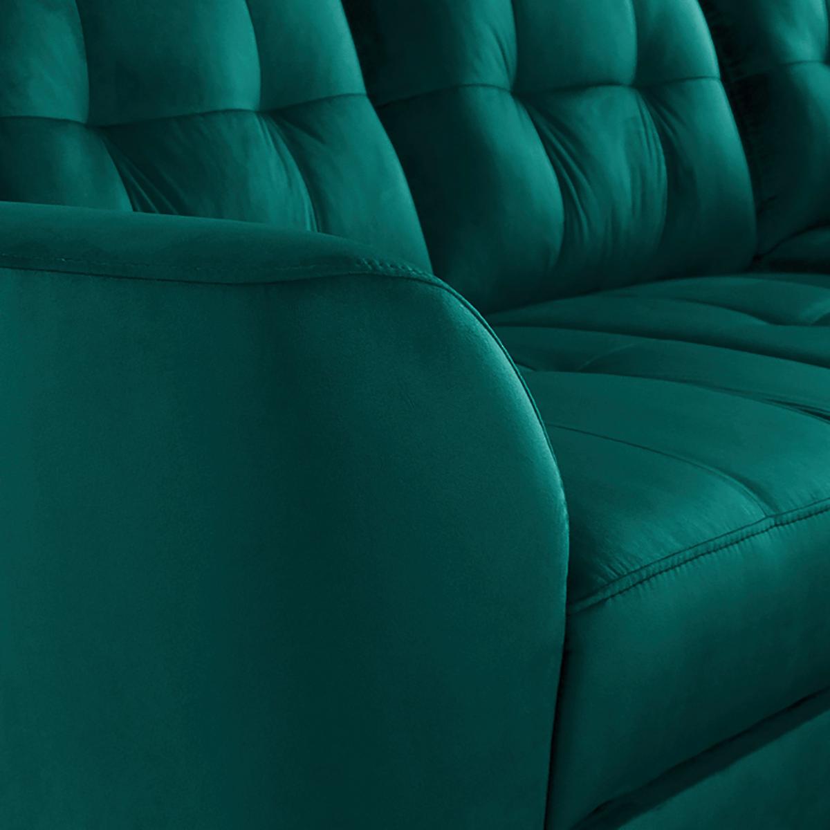 Ecksofa Nordic, Petrol S: 236x190 cm - Buchefarben/Petrol, Design, Textil (236/190cm) - Livetastic