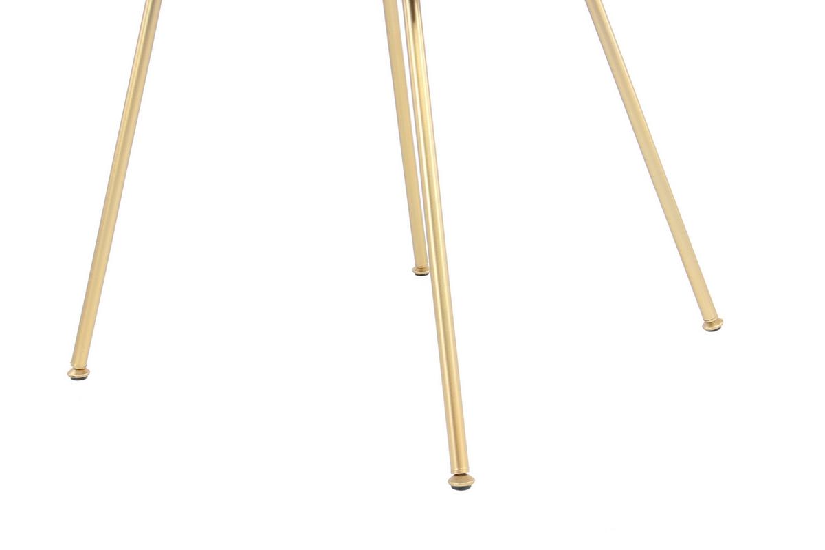 Armlehnstuhl Richard 525 Grau /Grün - Goldfarben/Grau, Design, Holz/Kunststoff (53/85/50cm) - Kayoom