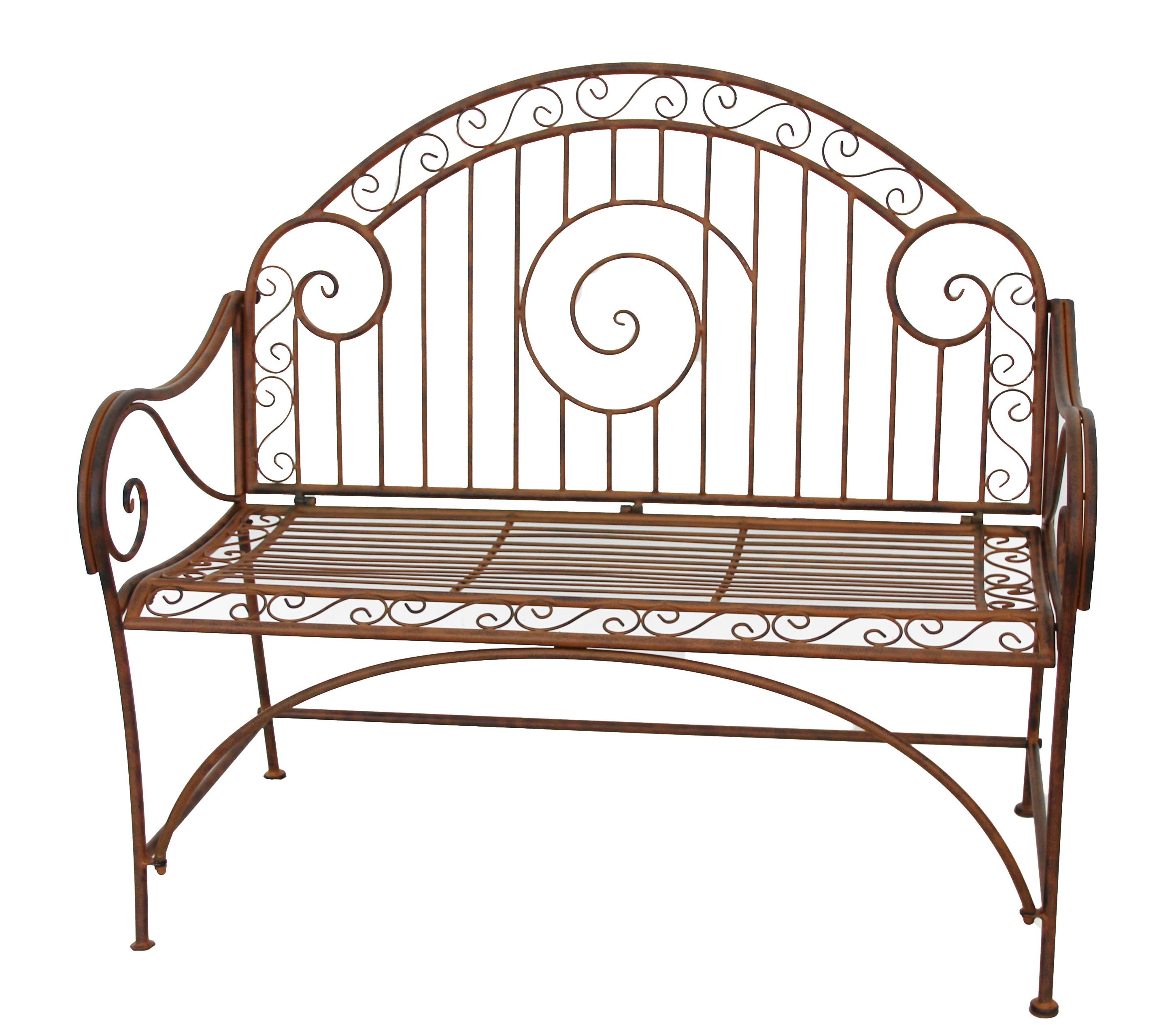 Gartenbank Bank Cameroon - Rostfarben, LIFESTYLE, Metall (53/101/112cm) - Gardenson