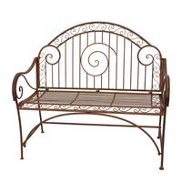 Gartenbank Bank Cameroon - Rostfarben, LIFESTYLE, Metall (53/101/112cm) - Gardenson