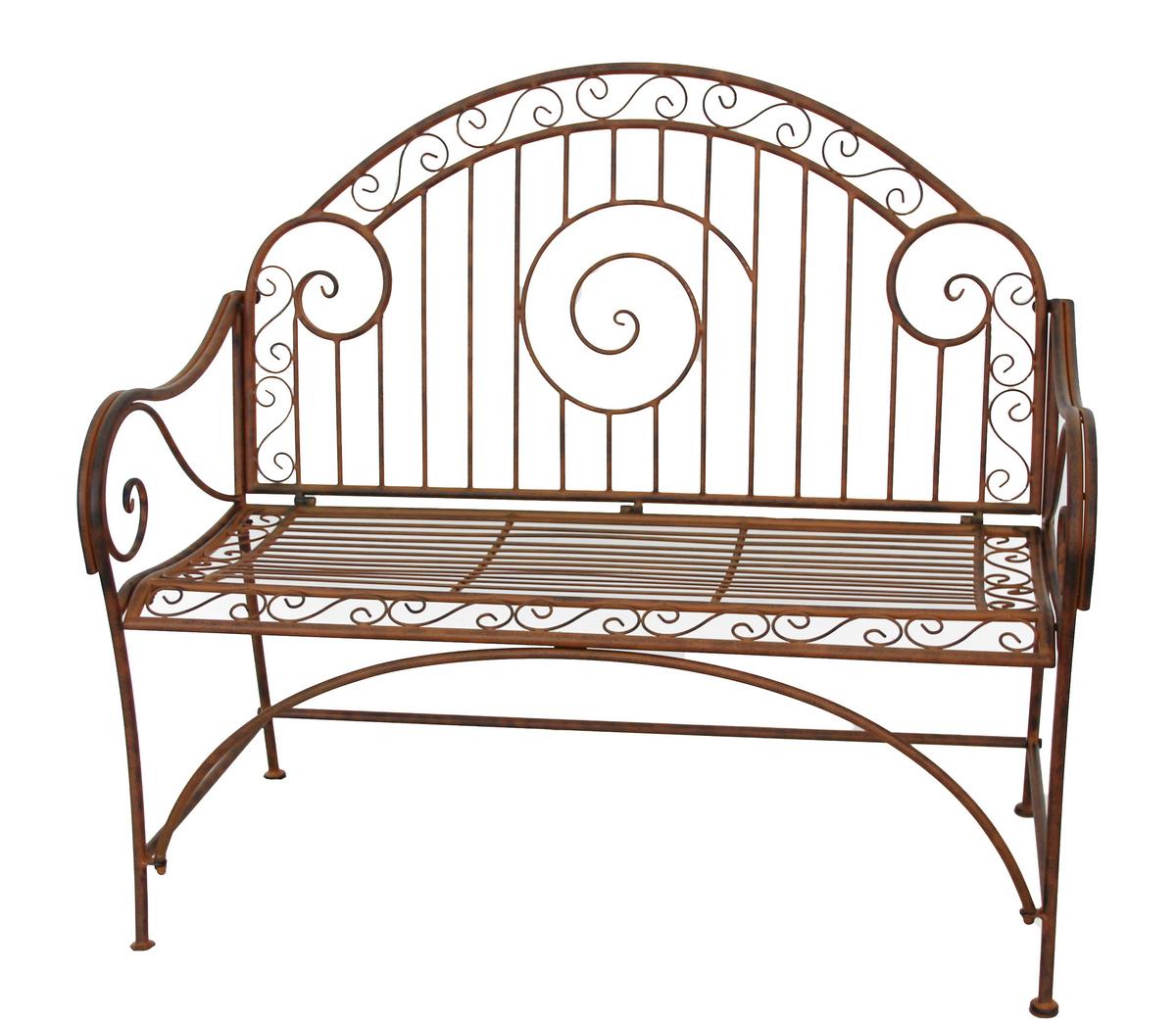 Gartenbank Bank Cameroon - Rostfarben, LIFESTYLE, Metall (53/101/112cm) - Gardenson