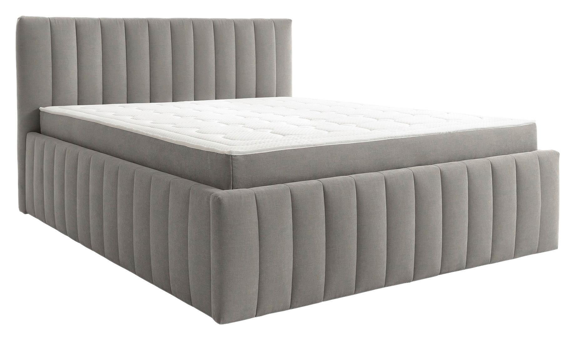 Čalouněná postel ORINOCO PL: 180/200 cm, tmavě šedá - tmavě šedá, Moderní, kov/dřevo (180/200cm) - Mömax