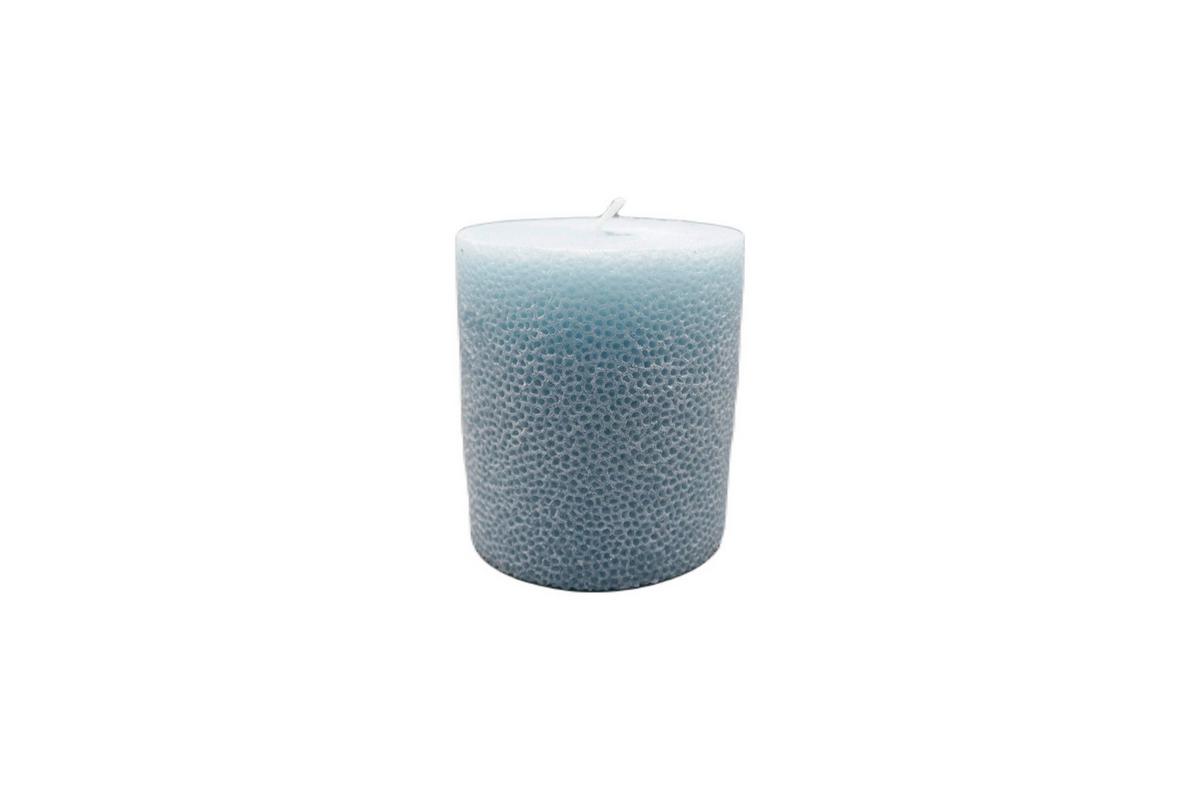 VÁLCOVÁ SVÍČKA DOTS - bílá/starorůžová (8/9cm) - Premium Living