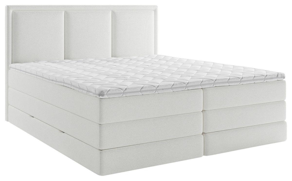 Boxspringbett mit Topper & Bettkasten 180x220 Swing - Weiß, Design, Holz/Holzwerkstoff (180/220cm) - MID.YOU