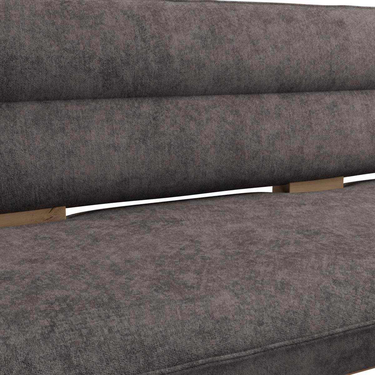 Eckbank Beluna Ii Webstoff Grau, B: 212cm - Eichefarben/Grau, KONVENTIONELL, Holz/Textil (212/170cm) - James Wood