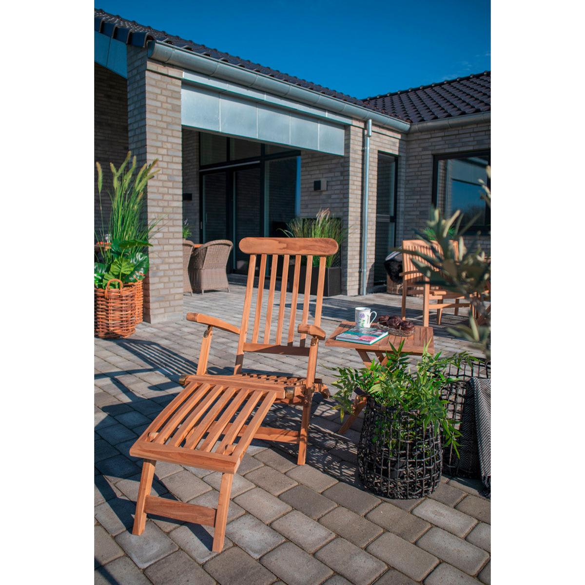 Gartenliege Arrecife Braun B: 60 Cm - Braun, MODERN, Holz (60/95/150cm) - MID.YOU
